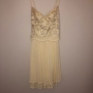 Cream Sequin Dress